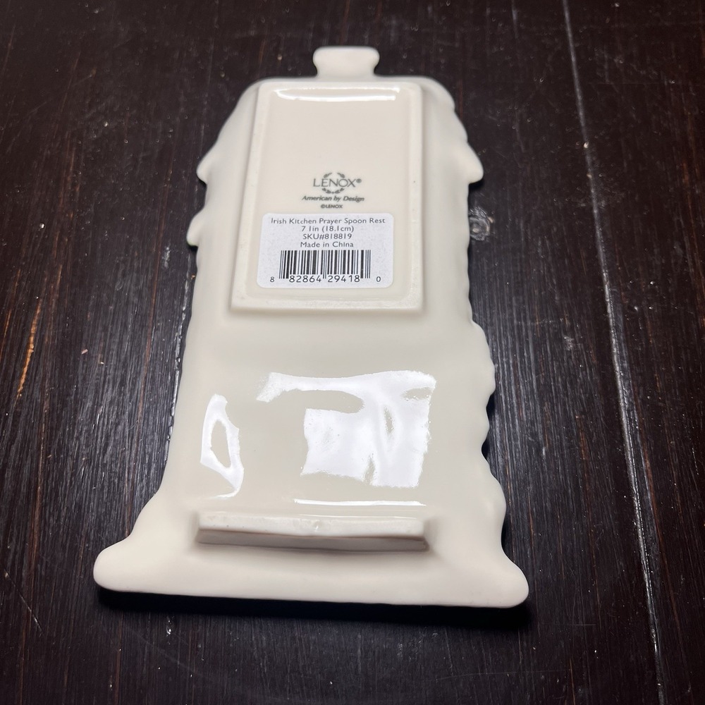 Lenox Irish Kitchen Prayer Spoon Rest 818819 Porcelain Cottage Ireland Decor - Picture 5 of 7